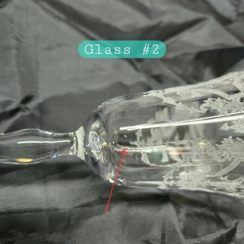 3 Morgantown Glass Co's Virginia Cordial Etched in Clear Wine/Water Glass - Picture 10 of 16